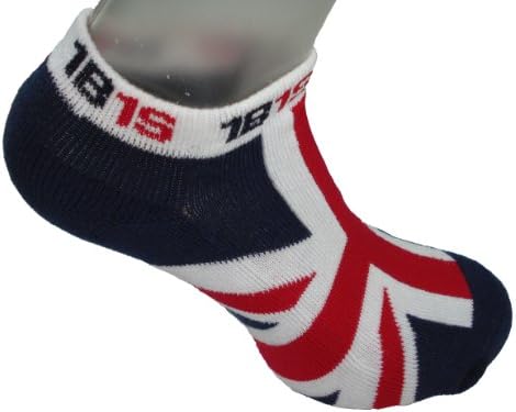 1body 1spirit Men's Union Jack Flag Novelty Sock 9 to 12 Blue