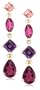 14k Yellow Gold Multi-Gemstone Dangle Earrings