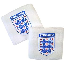 England Wristbands / Sweatbands - White - Football Gifts