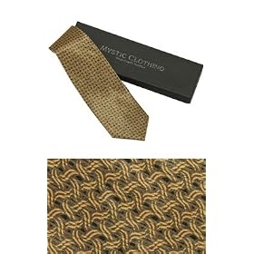Classic Silk Necktie by Mystic Clothing, includes Gift Box and 100% Pure Silk Abstract Print Neck