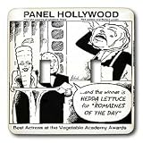 Londons Times Funny Panel Hollywood Cartoons - Veggie Academy Awards Romaines Of The Day - Light Switch Covers - double toggle switch