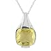 14k White Gold Fancy Cut Olive Quartz Pendant