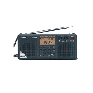 Tecsun PL398MP DSP Digital AM/FM/LW Shortwave Radio with Dual Speakers & MP3 Player, Black