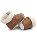 AMA(TM) Toddler Baby Girl Boy Snow Boots Soft Sole Crib Shoes Prewalker (6~12 Month, Coffee)