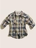 GUESS Kids Boys roll-up sleeve wilson shirt