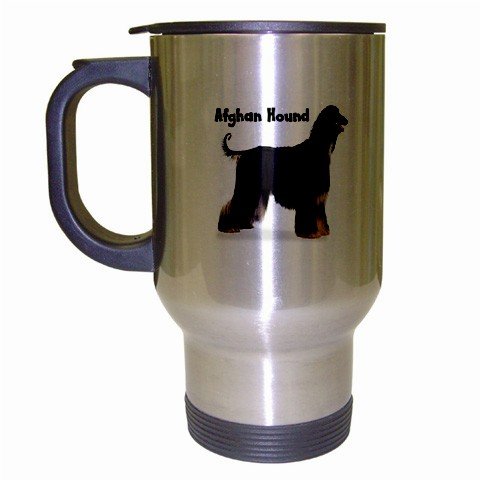 Afghan Hound Black Travel Mug