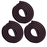 Jolieer 衝撃吸収 ケガ防止 コーナーガード コーナークッション 赤ちゃん舐めても安心 けが防止 2M×3個入 (L型（厚手）, ブラウン)