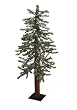 4' Pre-Lit Snowy Flocked Alpine Artificial Christmas Tree - Clear Lights