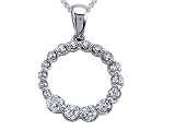 0.55 cts Journey Diamond Pendant - 14kt White Gold LIFETIME WARRANTEE