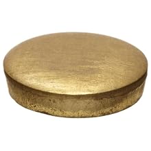 260 Brass Disc, Unpolished (Mill) Finish, Standard Tolerance, Inch, Meets ASTM B16 Specifications