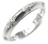 Diamonds Pave Set Hand Engraved Platinum Wedding or Stacking Band with Millgrain Edge, Ring Size 5 (T.w 0.45)