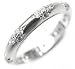 Diamonds Pave Set Hand Engraved Platinum Wedding or Stacking Band with Millgrain Edge, Ring Size 5 (T.w 0.45)