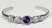 Sterling Silver Genuine Stone Cuff Bracelet with your choice of stones