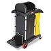 Rubbermaid Commercial Housekeeping Cart, Black, 53-1/2" Height, 48-1/4" Length X 22" Width
