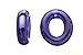 6pcs Marbelous Blue Porcelain Slider Beads for Licorice Leather - O Style Glaze finish 18x21mm