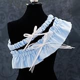 Simply Initials Wedding Garter in Blue
