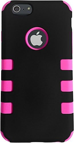 iPhone 6 Case, Sleekarmor Heavy Duty Shock Proof Hybrid Rugged Hard+Soft Smart Phone Protective Cover For New Apple iPhone 6 (4.7) Cell Phone - 2014 (Hot Pink)