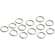 12 Split Rings Key Chain Connectors Steel Parts 24mm
