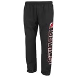 Reebok New Jersey Devils Black Kicked In Fleece Pants (Medium)
