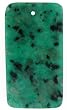 Kiwi Jasper Emeral Color Rectangle Pendant 1.5mm Hole 25x50mm - Package of 3