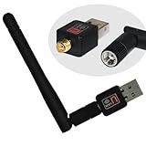 Skque 150Mbps USB WiFi Wireless Adapter 150M Lan Card 802.11 n/g/b with 2db Antenna