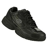 Skechers for Work Women's Marathon Lace-Up Sneaker,Black,8 M US