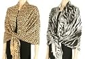 Gorgeous Zebra/Leopard Print 100% Pashmina Scarves
