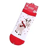 子供 赤ちゃん用 クリスマス ソックス 靴下 クリスマスギフト 男女兼用 可愛い 冬の靴下 カラー：鹿 (1-3嵗用) 4ペア/ロット