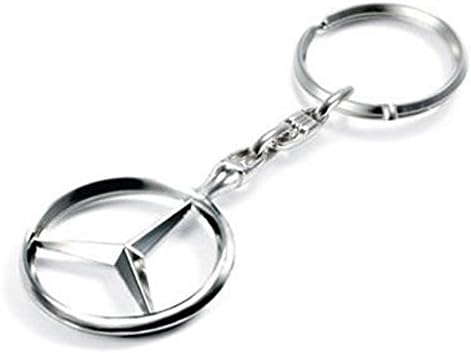 Mercedes Benz 3D Logo Chrome Keychain