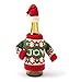 Wine Bottle Cover, Christmas Wine Decoration, Wine Bottle Dress, Holiday Clothing Wine Bottle Cover, SNOWMAN Wine Gift Tag - Set of 2