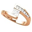 18K Rose Gold Diamond Engagement Ring - 0.65 Ct.