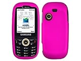 Hot Pink Crystal Hard Rubberized Case Cover for Samsung SGH-T369