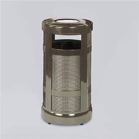 Ash Trash Receptacle, 17 Gallon, 2 Opening, 18x34, Black URIA17SUBK by United Receptacle