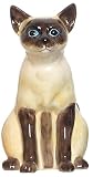 Ceramic Pottery Siamese Cat Bank Approx. 7.5"H