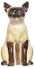 Ceramic Pottery Siamese Cat Bank Approx. 7.5"H
