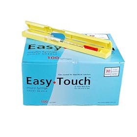 EasyTouch <b>Insulin</b> <b>Syringe</b> 30 Gauge 1cc 5/16 (fs)(Box of 100) With Free <b>Syringe</b> Case