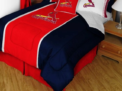 MLB St. Louis Cardinals MVP Micro Suede Comforter and Sheet Set Combo - Twin