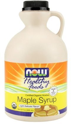 NOW Foods Organic Maple Syrup- Grade A Med. Amber-32 oz (Quantity of 3)