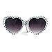 Girls Child Size Retro Polka Dot Valentine Love Plastic Sunglasses White