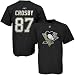 Reebok Pittsburgh Penguins #87 Sidney Crosby Black Player T-shirt