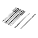 uxcell マイナスドライバービット 金属 ヒント幅5mm ハードウェアツール 10個入り