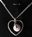 Los Angeles Angels Necklace w/ Baseball in Heart Charm