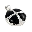 Black Designo 4 Heart Pendant