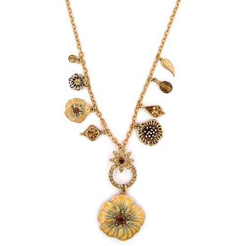 Summer Flowers Long Charm Necklace