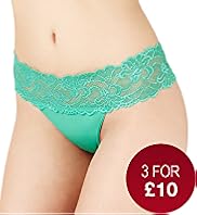 Low Rise Lace Bandeau Thong