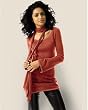 Tunic sweater with scarf