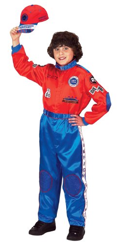 Racing Suit Child Red Blue 4-6 Costume