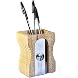 SUCK UK Pencil Sharpener Desk Tidy - Natural
