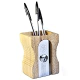 SUCK UK Pencil Sharpener Desk Tidy - Natural