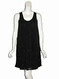 BRUNYA Bead Silk Dress in Black